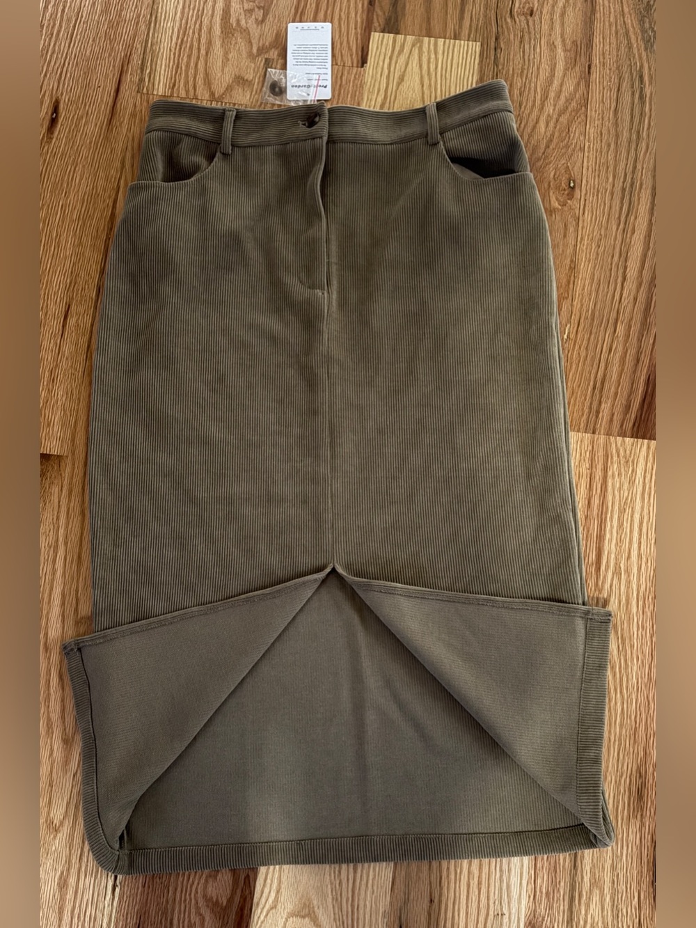 Very comfortable Stretchy skirts Olive Green Corduroy Pencil Pants